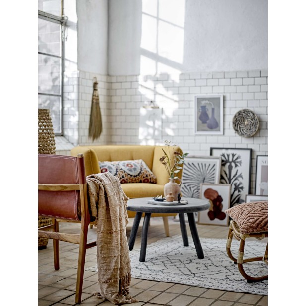 Mesa Auxiliar MILOS, Madera Reciclada Negro - Bloomingville. Vackart