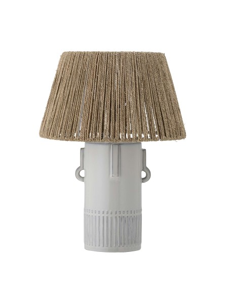 Lámpara de Sobremesa RAMA, Cerámica Blanca / Yute - Bloomingville. Vackart