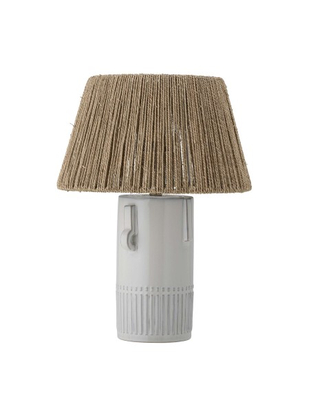 Lámpara de Sobremesa RAMA, Cerámica Blanca / Yute - Bloomingville. Vackart