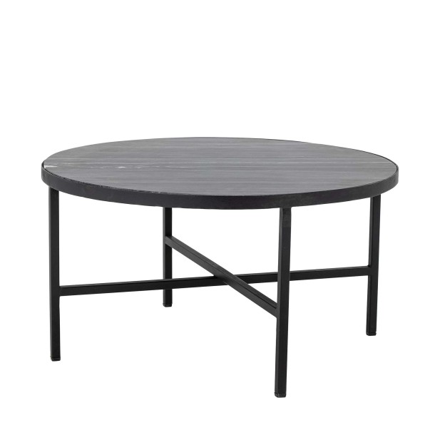 Mesa Auxiliar ESTELLE, Mármol Gris / Metal Negro - Bloomingville. Vackart