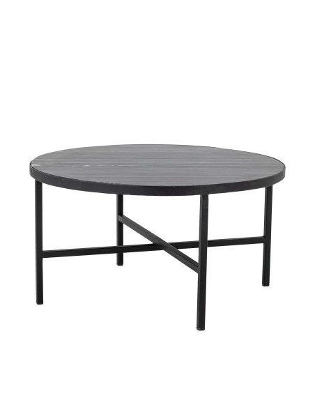 Mesa Auxiliar ESTELLE, Mármol Gris / Metal Negro - Bloomingville. Vackart