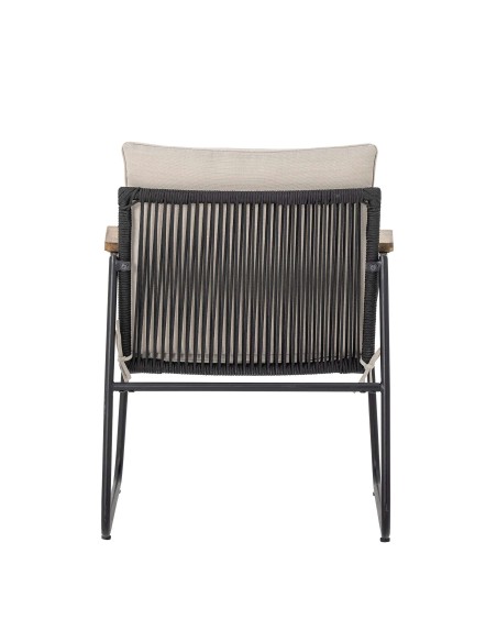 Sillón HAMPTON, Metal Negro / Cuerda - Bloomingville. Vackart