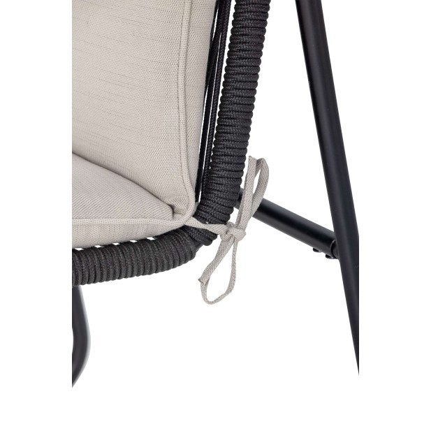 Sillón HAMPTON, Metal Negro / Cuerda - Bloomingville. Vackart