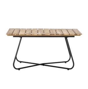 Mesa Auxiliar HAMPTON, Metal Negro / Madera Natural - Bloomingville. Vackart