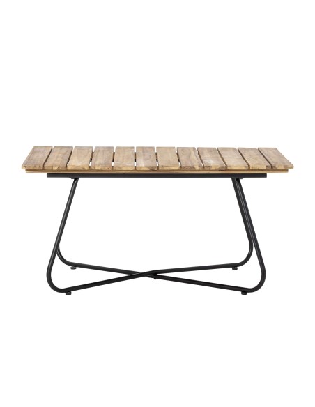 Mesa Auxiliar HAMPTON, Metal Negro / Madera Natural - Bloomingville. Vackart