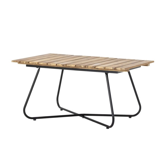 Mesa Auxiliar HAMPTON, Metal Negro / Madera Natural - Bloomingville. Vackart