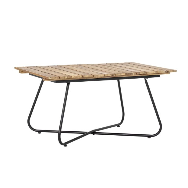 Mesa Auxiliar HAMPTON, Metal Negro / Madera Natural - Bloomingville. Vackart