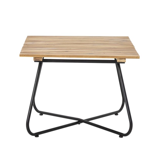 Mesa Auxiliar HAMPTON, Metal Negro / Madera Natural - Bloomingville. Vackart