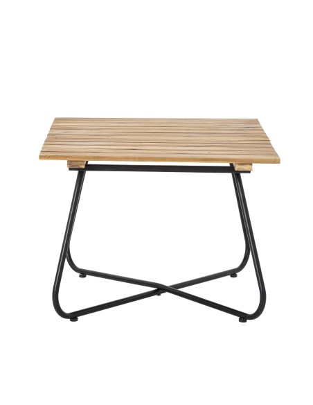 Mesa Auxiliar HAMPTON, Metal Negro / Madera Natural - Bloomingville. Vackart