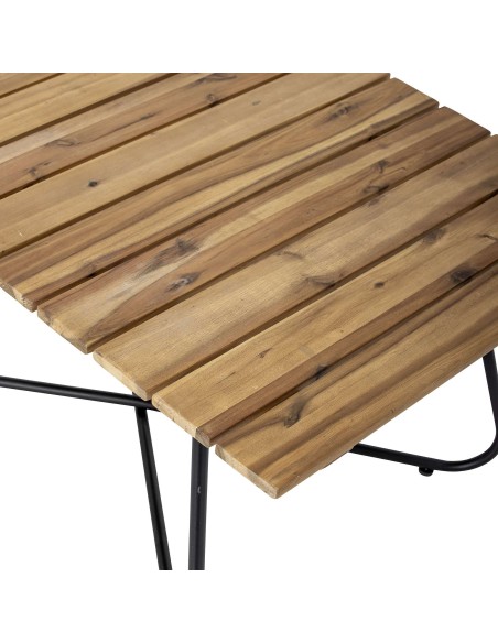 Mesa Auxiliar HAMPTON, Metal Negro / Madera Natural - Bloomingville. Vackart