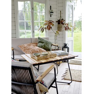 Mesa Auxiliar HAMPTON, Metal Negro / Madera Natural - Bloomingville. Vackart 2