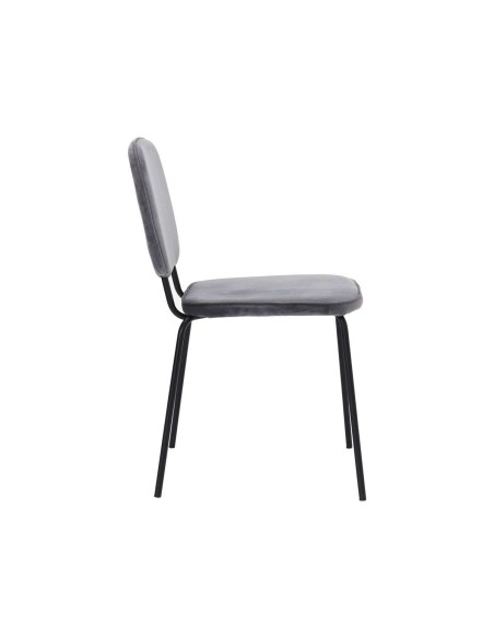 Silla COMMA, Terciopelo Gris / Metal - House Doctor