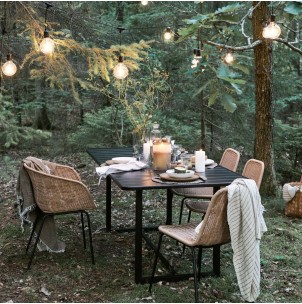 Mesa HELO 200x90 cm de Comedor, Metal Negro - House Doctor. Vackart 2