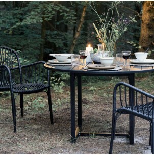 Mesa HELO Ø120 cm de Comedor, Metal Negro - House Doctor. Vackart 2