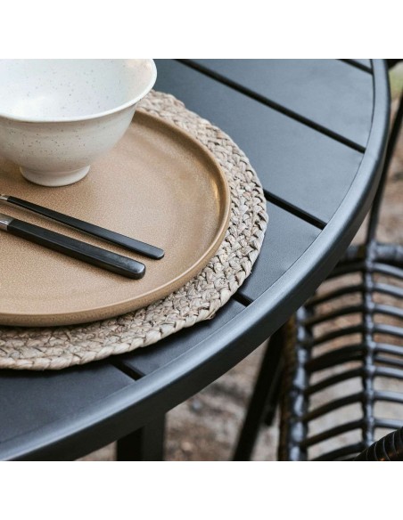Mesa HELO Ø120 cm de Comedor, Metal Negro - House Doctor. Vackart