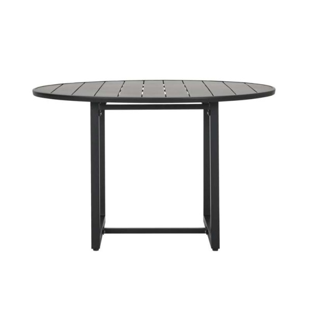 Mesa HELO Ø120 cm de Comedor, Metal Negro - House Doctor. Vackart