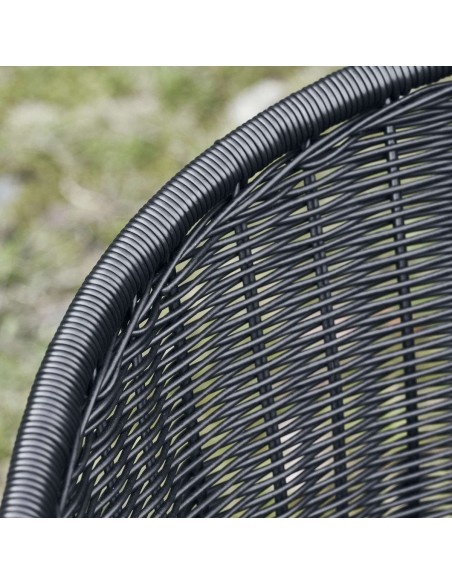 Silla con Brazos HAPUR, Ratán Sintético / Metal Negro - House Doctor. Vackart