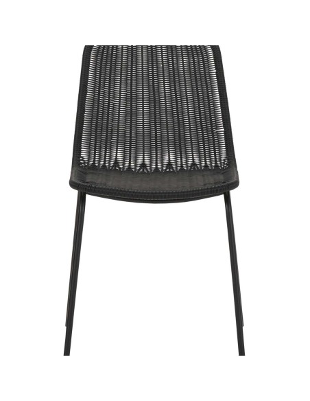 Silla de comedor HAPUR, Ratán Sintético / Metal Negro - House Doctor. Vackart