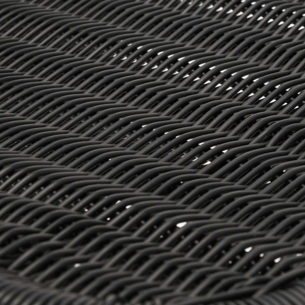 Silla de comedor HAPUR, Ratán Sintético / Metal Negro - House Doctor. Vackart