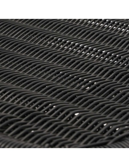 Silla de comedor HAPUR, Ratán Sintético / Metal Negro - House Doctor. Vackart