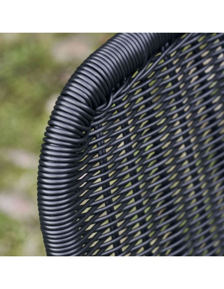 Silla de comedor HAPUR, Ratán Sintético / Metal Negro - House Doctor. Vackart