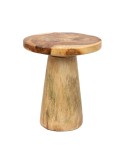 Mesa Auxiliar Timber Conic Natural  Ø50cm  - Bazar Bizar