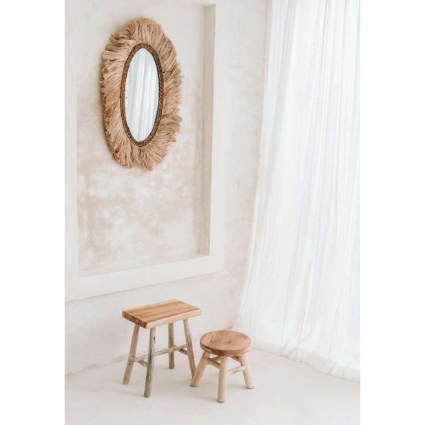 Taburete Kedut 30cm Natural - Bazar Bizar