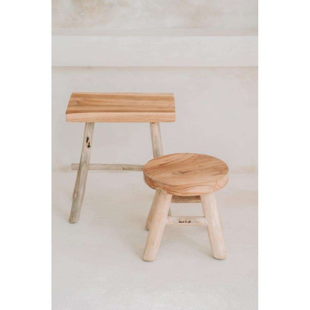Taburete Kedut 30cm Natural - Bazar Bizar