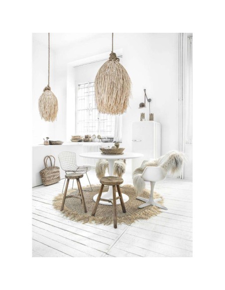 Pantalla de Lámpara de Techo Shaggy Natural M - Bazar Bizar