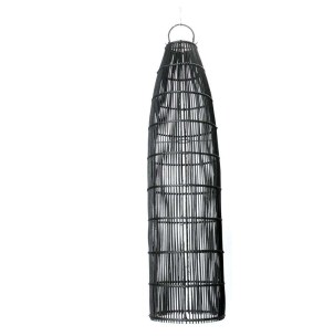 Pantalla de Lámpara de Techo Fish Trap - Negra - L - Bazar Bizar; BAYU003B-L-23x90. Bazar Bizar es una marca de decoración que ofrece productos hechos a mano y exclusivos