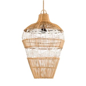 Pantalla de Lámpara de Techo Vase Blanco Natural  M - Bazar Bizar