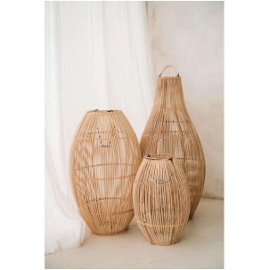 Pantalla Lámpara Techo Flacon Natural L Bazar Bizar BAYU042N-L-35x70 2
