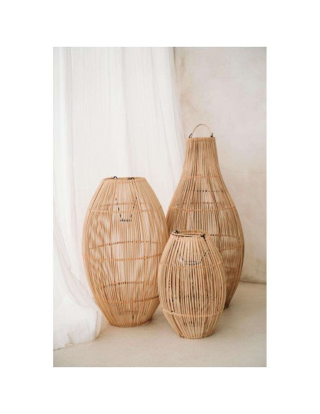 Pantalla Lámpara Techo Flacon Natural L Bazar Bizar BAYU042N-L-35x70