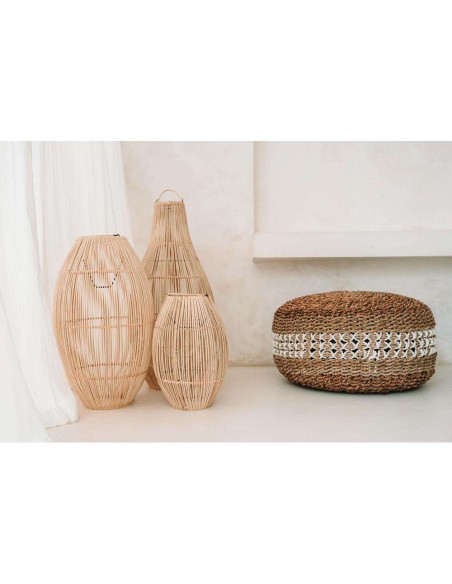 Pantalla Lámpara Techo Flacon Natural L Bazar Bizar BAYU042N-L-35x70