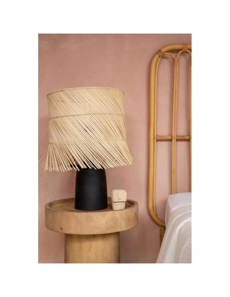 Lámpara de Mesa Pandan Negro Natural - Bazar Bizar