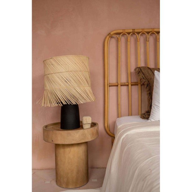 Lámpara de Mesa Pandan Negro Natural - Bazar Bizar Lámpara de Mesa Pandan Negro Natural - Bazar Bizar