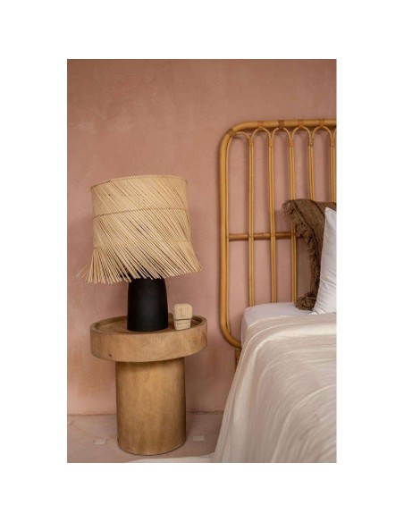 Lámpara de Mesa Pandan Negro Natural - Bazar Bizar