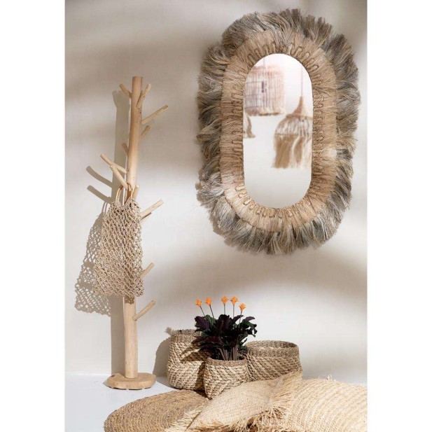 Alfombra Water Hyacinth Natural 150cm - Bazar Bizar