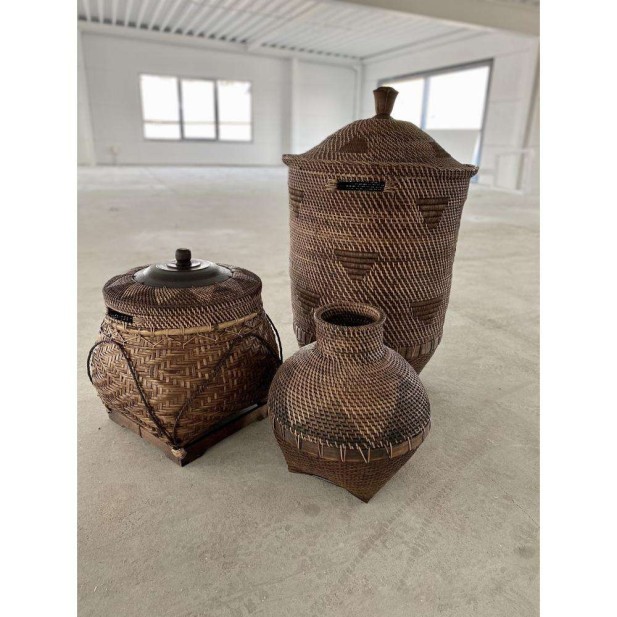 Cesta de Ropa Colonial Marrón Natural - Bazar Bizar