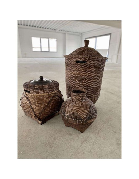 Cesta de Ropa Colonial Marrón Natural - Bazar Bizar