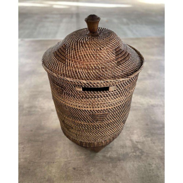 Cesta de Ropa Colonial Marrón Natural - Bazar Bizar