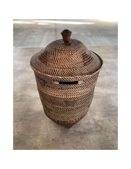 Cesta de Ropa Colonial Marrón Natural - Bazar Bizar