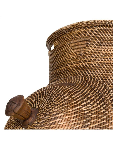 Cesta de Ropa Colonial Marrón Natural - Bazar Bizar