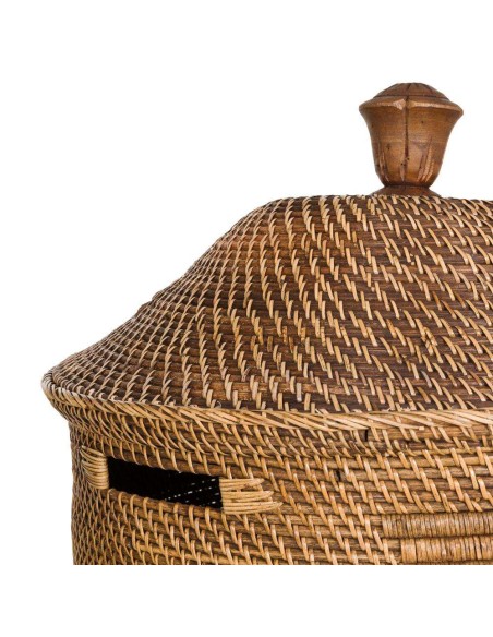 Cesta de Ropa Colonial Marrón Natural - Bazar Bizar