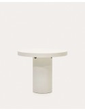 Mesa redonda Aiguablava Ø90cm cemento blanco - Kave Home