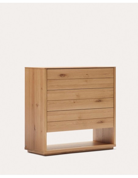 Cómoda Alguema 3 cajones en chapa de roble Kave Home - M0400010MM40