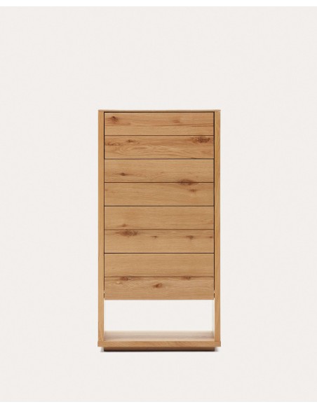Cómoda Alguema 60x120cm 4 cajones chapa roble-Kave Home M0400011MM40