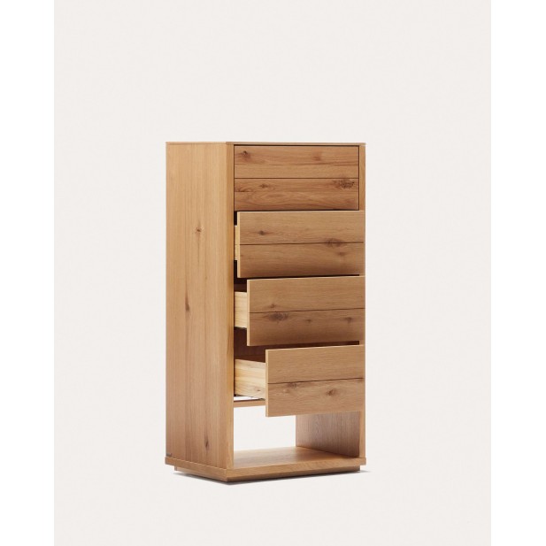 Cómoda Alguema 60x120cm 4 cajones chapa roble-Kave Home M0400011MM40