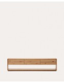 Mueble TV Alguema 3 cajones 200x51cm chapa de roble acabado natural - Kave Home