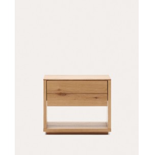 Mesita de noche Alguema en chapa de roble con acabado natural 40 x 50 cm - Kave Home - N1200004MM40. Muebles y decoración de diseño para casas con personalidad